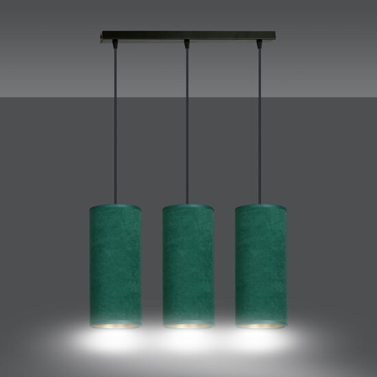 Odsherred Lámpara colgante mediana 3 cilindros verde 3x E27