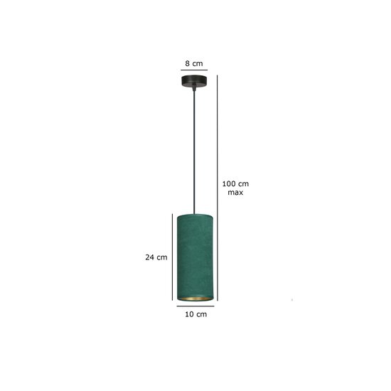 Emibig Emibig Odsherred lampe suspendue cylindrique verte E27 - Idéale pour un éclairage élégant