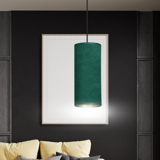 Odsherred green single cylinder hanging lamp E27