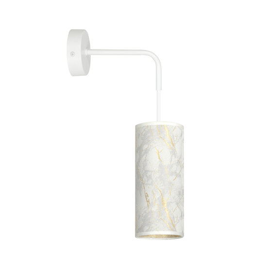 Emibig Emibig Ringsted witte wandlamp 1x E27 marmer structuur - Perfect voor sfeervolle verlichting