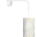 Applique blanche Ringsted 1x E27 structure en marbre