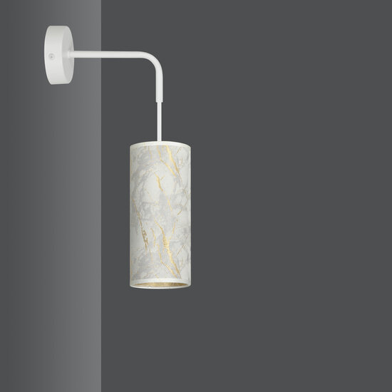 Aplique Ringsted blanco 1x E27 estructura mármol