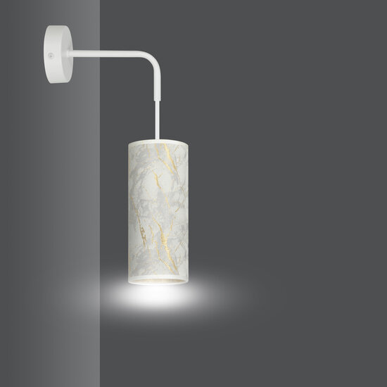 Aplique Ringsted blanco 1x E27 estructura mármol
