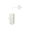 Applique blanche Ringsted 1x E27 structure en marbre