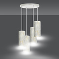 Emibig Emibig Ringsted large round pendant lamp with 4 tubes of white marble 4x E27 - Perfect lighting for any space