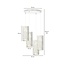 Emibig Emibig Ringsted large round pendant lamp with 4 tubes of white marble 4x E27 - Perfect lighting for any space
