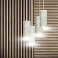 Emibig Emibig Ringsted large round pendant lamp with 4 tubes of white marble 4x E27 - Perfect lighting for any space