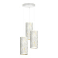 Emibig Emibig Ringsted round pendant lamp with 3 tubes white marble 3x E27 - Ideal lighting for any space