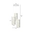 Emibig Emibig Lámpara colgante redonda Ringsted con 3 tubos de mármol blanco 3x E27 - Iluminación ideal para cualquier espacio