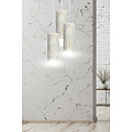 Ringsted round pendant lamp with 3 tubes white marble 3x E27