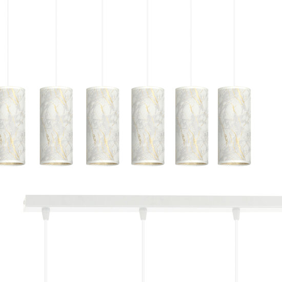 Ringsted 6 cylinders gigant hanging lamp black marbled 6x E27