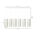 Emibig Emibig Ringsted 6 cilinders gigant hanglamp zwart gemarbreerd 6x E27 - Perfecte verlichting voor elke ruimte