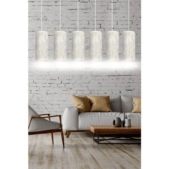Emibig Emibig Ringsted lámpara colgante gigante de 6 cilindros negro veteado 6x E27 - Iluminación perfecta para cualquier espacio