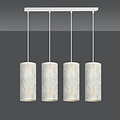 Emibig Emibig Ringsted 4 cilinders grote hanglamp wit gemarbreerd 4x E27 - Perfecte verlichting voor elke ruimte