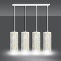 Ringsted 4 cylinders large hanging lamp white marbled 4x E27