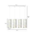 Emibig Emibig Ringsted 4 cilinders grote hanglamp wit gemarbreerd 4x E27 - Perfecte verlichting voor elke ruimte