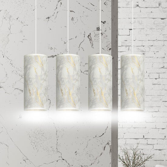 Emibig Emibig Ringsted 4 cylinders large hanging lamp white marbled 4x E27 - Ideal lighting for any space