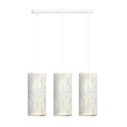 Emibig Ringsted 3 cilinders medium hanglamp wit gemarbreerd 3x E27