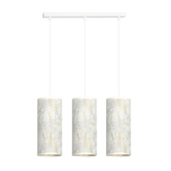 Ringsted 3 cylinders medium hanging lamp white marbled 3x E27