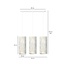 Ringsted 3 cylindres suspension moyenne blanc marbré 3x E27
