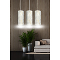 Ringsted 3 cylindres suspension moyenne blanc marbré 3x E27