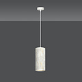 Ringsted single cylinder hanging lamp white marbled E27