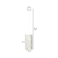 Emibig Emibig Lámpara colgante de cilindro único Ringsted blanca veteada E27 - Ideal para un toque moderno en tu hogar