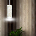 Emibig Emibig Lampe suspendue à cylindre unique Ringsted blanche marbrée E27 - Idéale pour une touche moderne dans votre intérieur