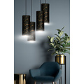 Emibig Emibig Fakse gran lámpara colgante redonda con 4 tubos de mármol negro 4x E27 - Ideal para un toque moderno en tu decoración interior