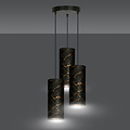 Emibig Emibig Fakse round pendant lamp with 3 tubes black marble 3x E27 - Ideal lighting for any space