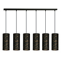 Fakse 6 cylinders gigant hanging lamp black marbled 6x E27