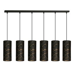 Emibig Fakse 6 cylinders gigant hanging lamp black marbled 6x E27