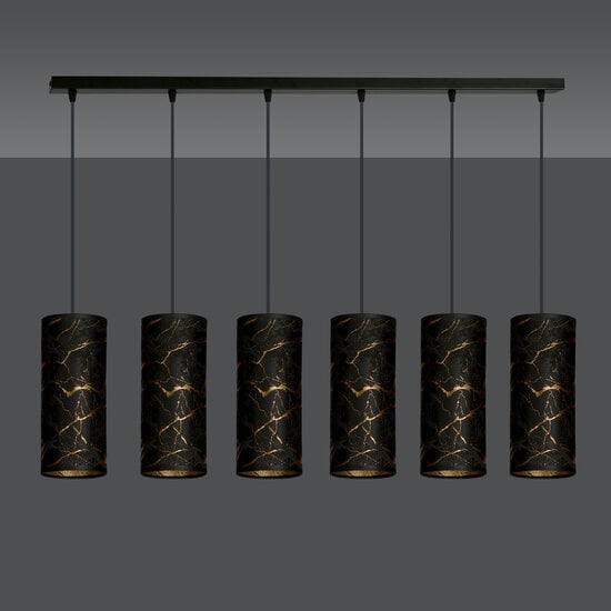 Emibig Emibig Fakse 6 cylinders gigant hanging lamp black marbled 6x E27 - A stunning centerpiece for your space