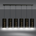 Emibig Emibig Fakse 6 cylindres géant lampe suspendue noir marbré 6x E27 - Un élément central époustouflant pour votre espace
