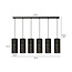 Emibig Emibig Fakse 6 cilinders gigant hanglamp zwart gemarbreerd 6x E27 - Perfecte eye catcher voor elke ruimte