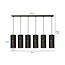 Fakse 6 cylinders gigant hanging lamp black marbled 6x E27