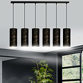 Fakse 6 cylinders gigant hanging lamp black marbled 6x E27