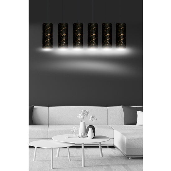 Emibig Emibig Fakse 6 cylinders gigant hanging lamp black marbled 6x E27 - A stunning centerpiece for your space