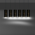 Fakse 6 cylinders gigant hanging lamp black marbled 6x E27