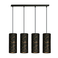 Fakse 4 cylinders large hanging lamp black marbled 4x E27