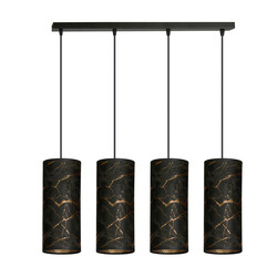 Emibig Fakse 4 cylinders large hanging lamp black marbled 4x E27
