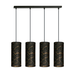 Fakse 4 cylinders large hanging lamp black marbled 4x E27