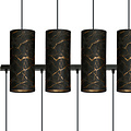 Fakse grande suspension 4 cylindres noir marbré 4x E27