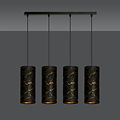 Fakse 4 cylinders large hanging lamp black marbled 4x E27