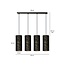 Emibig Emibig Fakse 4 cylinders large hanging lamp black marbled 4x E27 - Ideal for modern interiors