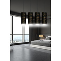 Fakse 4 cylinders large hanging lamp black marbled 4x E27