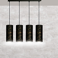 Fakse grande suspension 4 cylindres noir marbré 4x E27