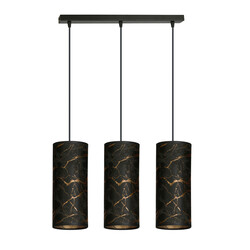 Fakse 3 cylinders medium hanging lamp black marbled 3x E27