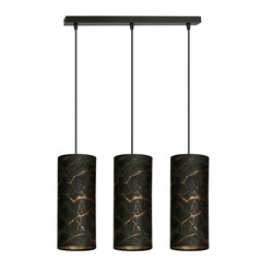 Fakse 3 cylinders medium hanging lamp black marbled 3x E27