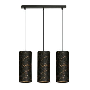Emibig Fakse 3 cylinders medium hanging lamp black marbled 3x E27
